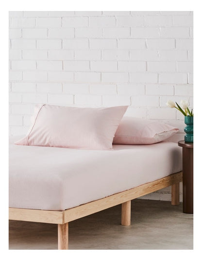 Stonewashed Cotton Pillowcase Pair in Marshmallow