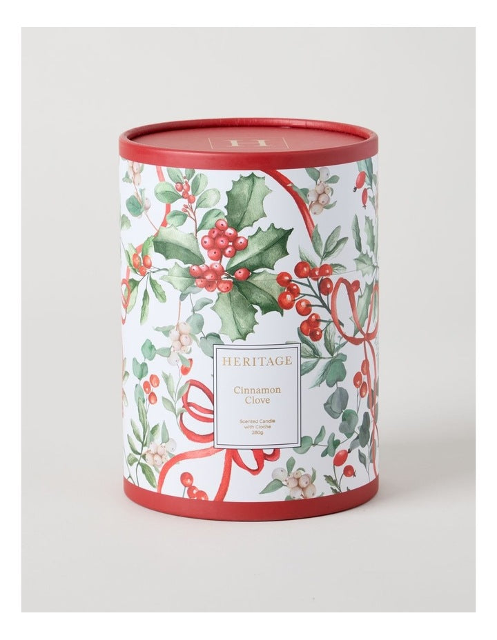 Christmas Foliage Cloche Candle 280g