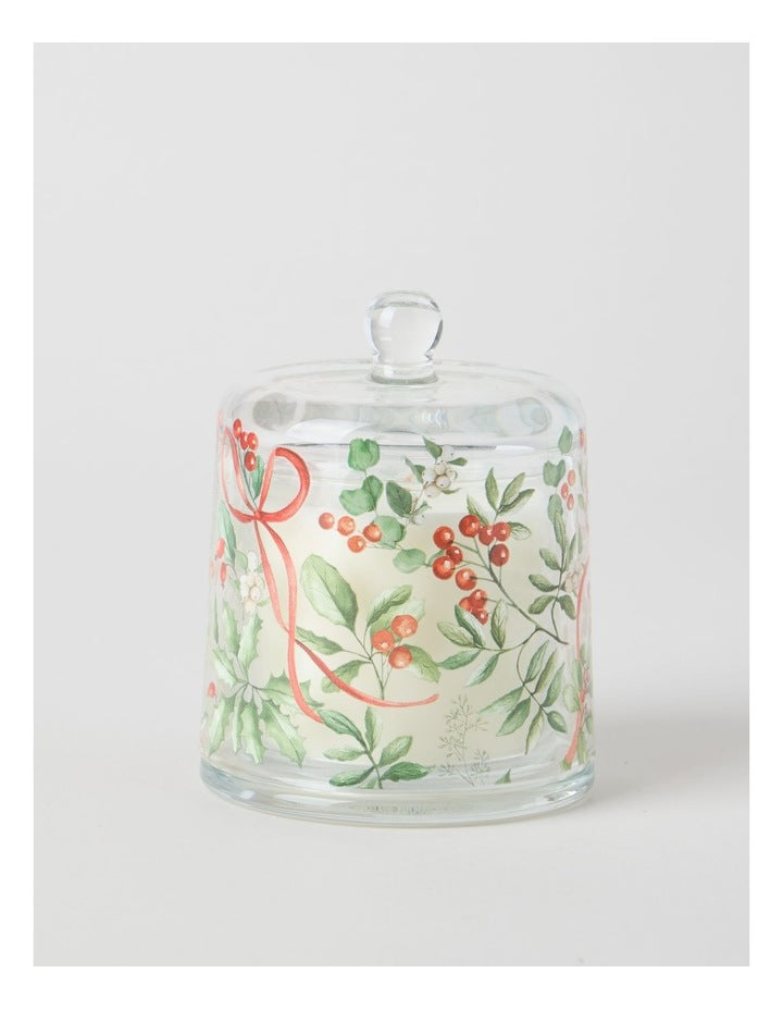 Christmas Foliage Cloche Candle 280g