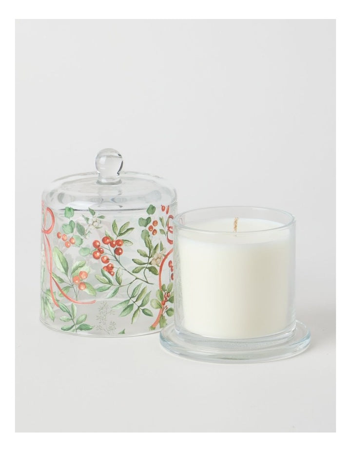 Christmas Foliage Cloche Candle 280g