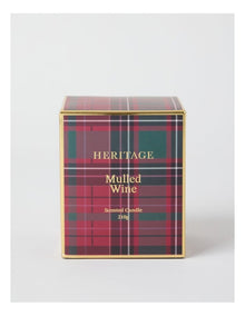 Tartan Christmas Candle 210g in Red