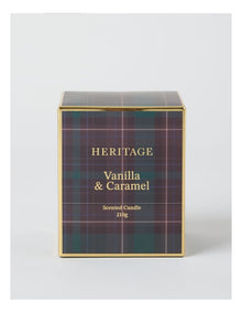 Tartan Christmas Candle 210g in Green