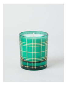 Tartan Christmas Candle 210g in Green