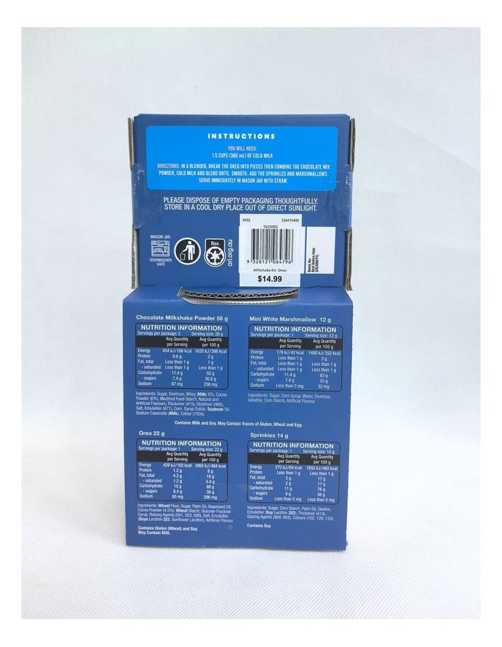 The Gourmet Collection Milkshake Kit- Oreo