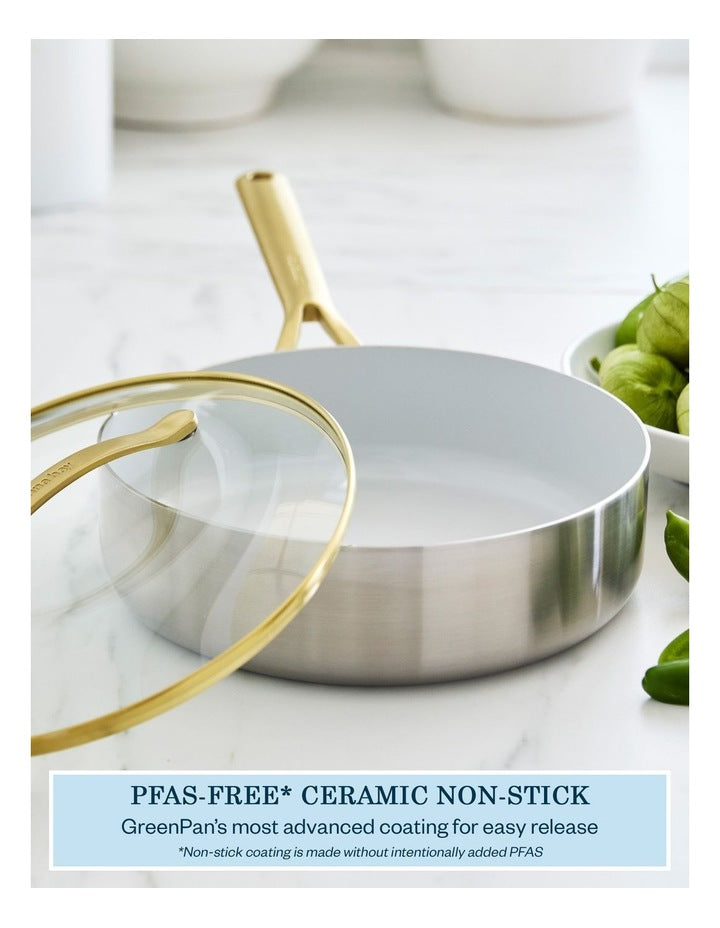 Donna Hay by GreenPan 3-Ply Stainless Steel Saut&eacute; Pan with Lid, 26cm/3.9L