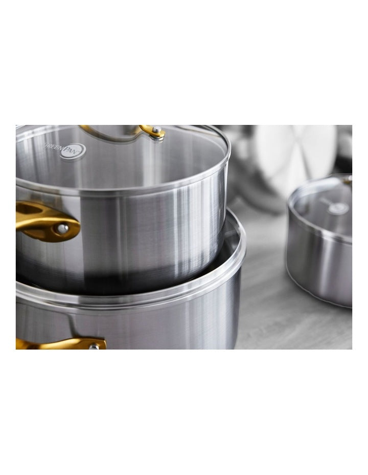 Padova Reserve Stainless Steel 3pc saucepan set