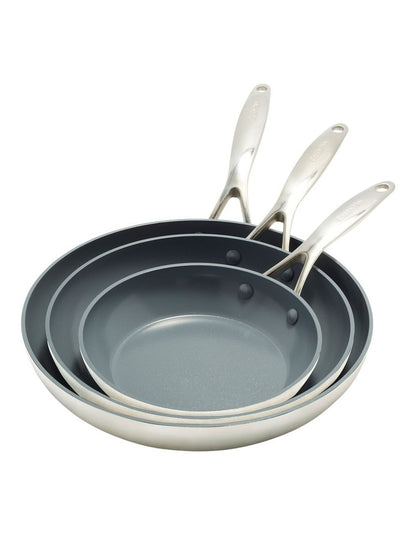 Valencia Pro 3pc Frypan Set Cream