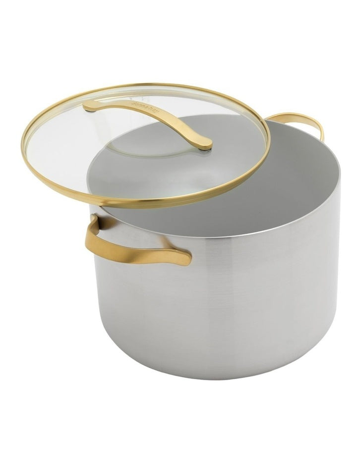 Donna Hay by GreenPan 3-Ply Stainless Steel Stockpot with Lid, 26cm/9.5L