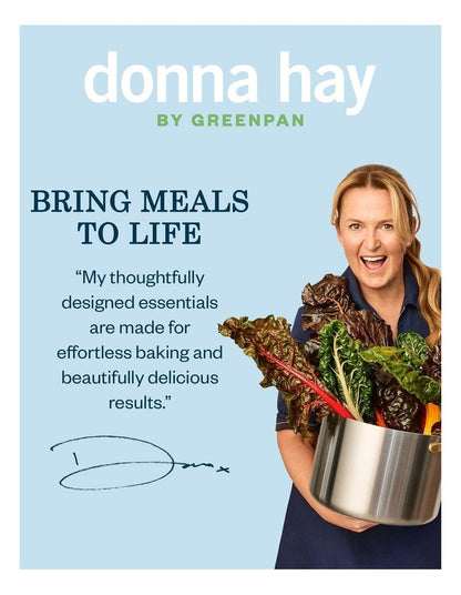 Donna Hay by GreenPan 3-Ply Stainless Steel Stockpot with Lid, 26cm/9.5L