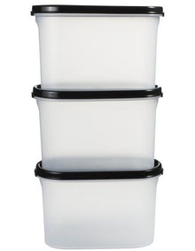 Modular Oval Dry Food Container Set of 3 Gift Boxed