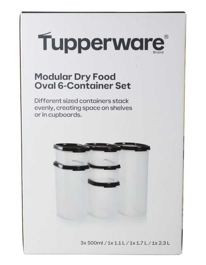 Modular Oval Dry Food Container Set of 6 Gift Boxed