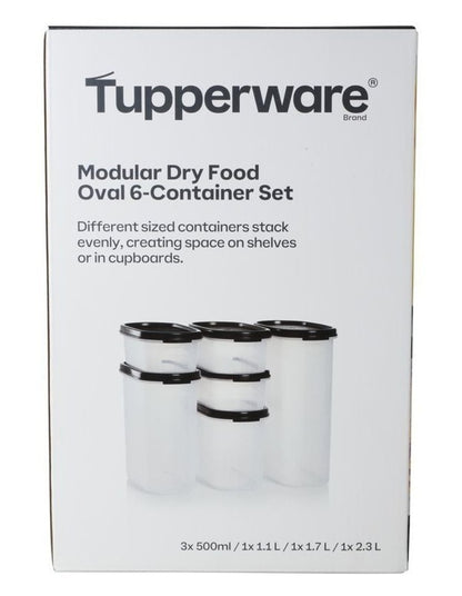 Modular Oval Dry Food Container Set of 6 Gift Boxed