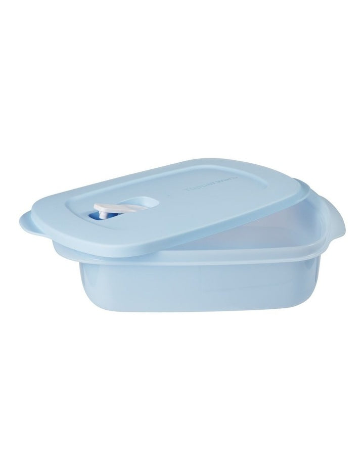 Microwavable Rectangle Food Container 1L Blue