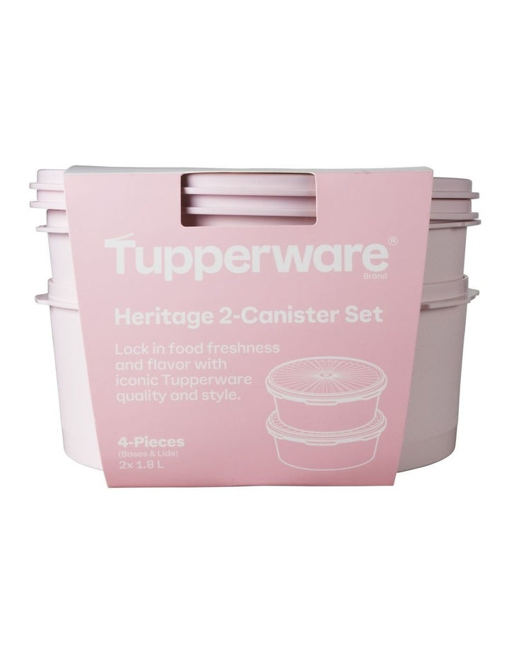 Heritage Canister Set of 2 1.8L Pink