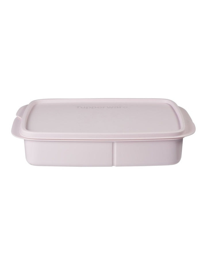 Divided Rectangle Lunch Box 1L Pink