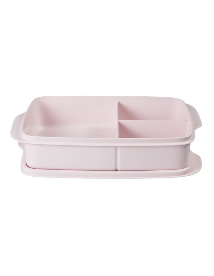Divided Rectangle Lunch Box 1L Pink