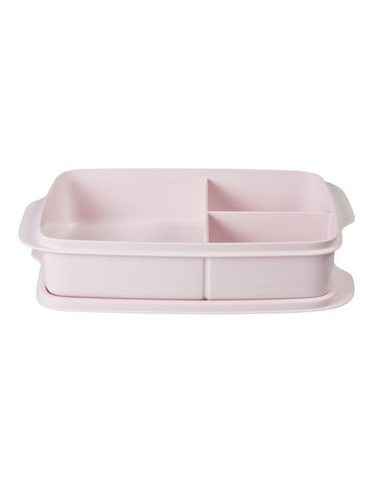 Divided Rectangle Lunch Box 1L Pink