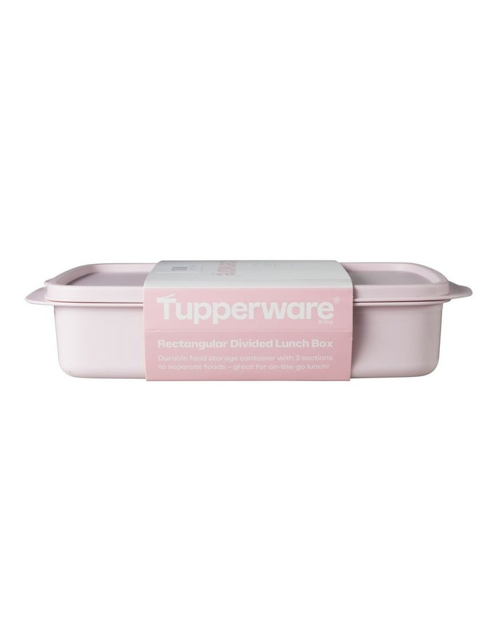 Divided Rectangle Lunch Box 1L Pink