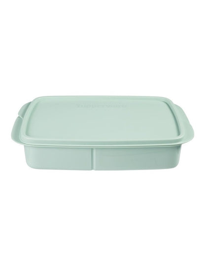Divided Rectangle Lunch Box 1L Green