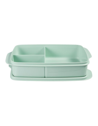 Divided Rectangle Lunch Box 1L Green