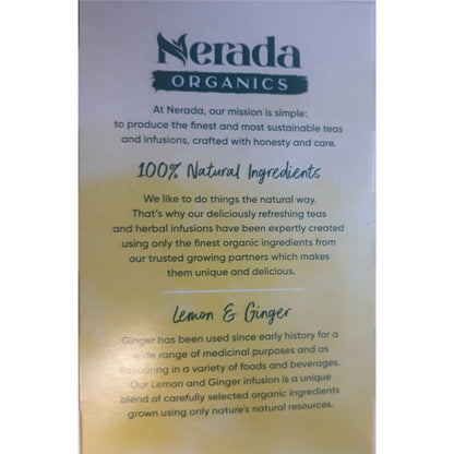 Nerada Organic Lemon & Ginger Tea Bags 40 Pack