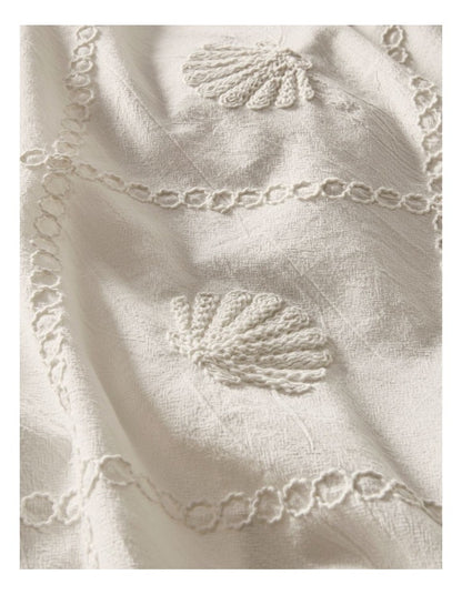 Portofino Embroidered Cotton Quilt Cover Set in White