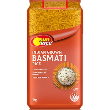 Sunrice Indian Grown Basmati Rice Classic 1kg