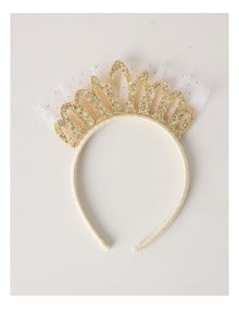 Glitter Crown Headband in Gold