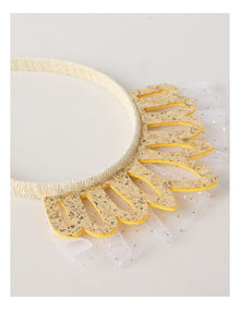 Glitter Crown Headband in Gold