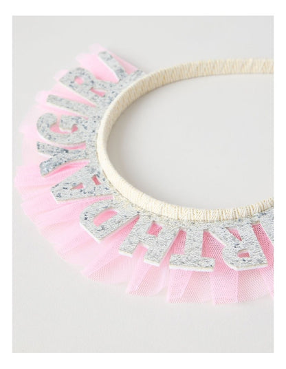 Birthday Headband in Pink