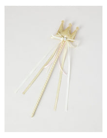 Crown Wand in Gold Glitter
