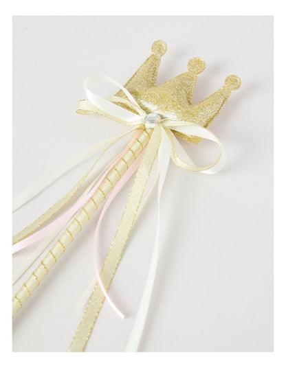 Crown Wand in Gold Glitter