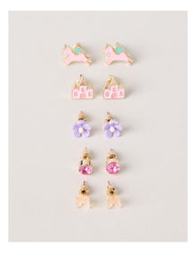 5 Pack Earring Set in Assorted Colours