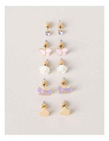 5 Pack Earring Set in Gold