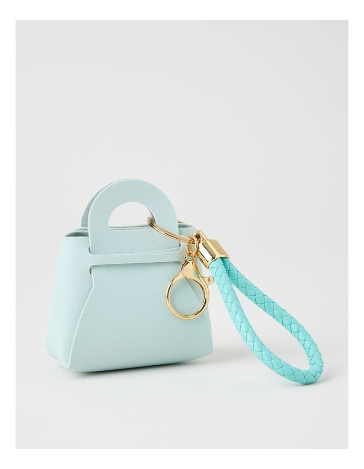 Mini Bag Charm in Blue