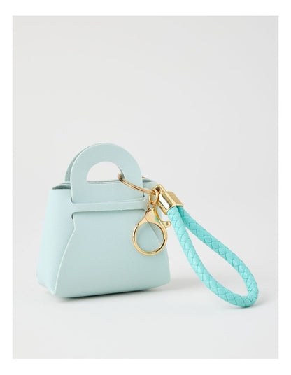 Mini Bag Charm in Blue