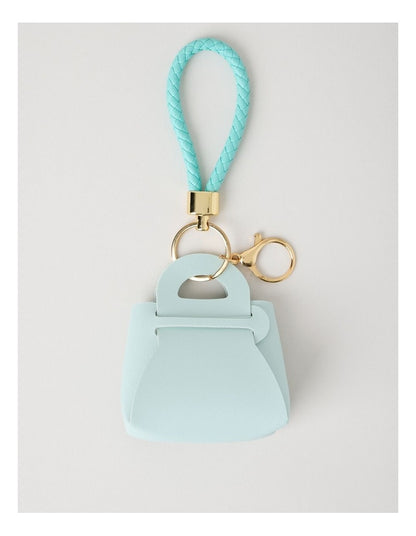 Mini Bag Charm in Blue
