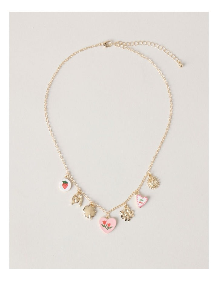 Charm Necklace in Gold