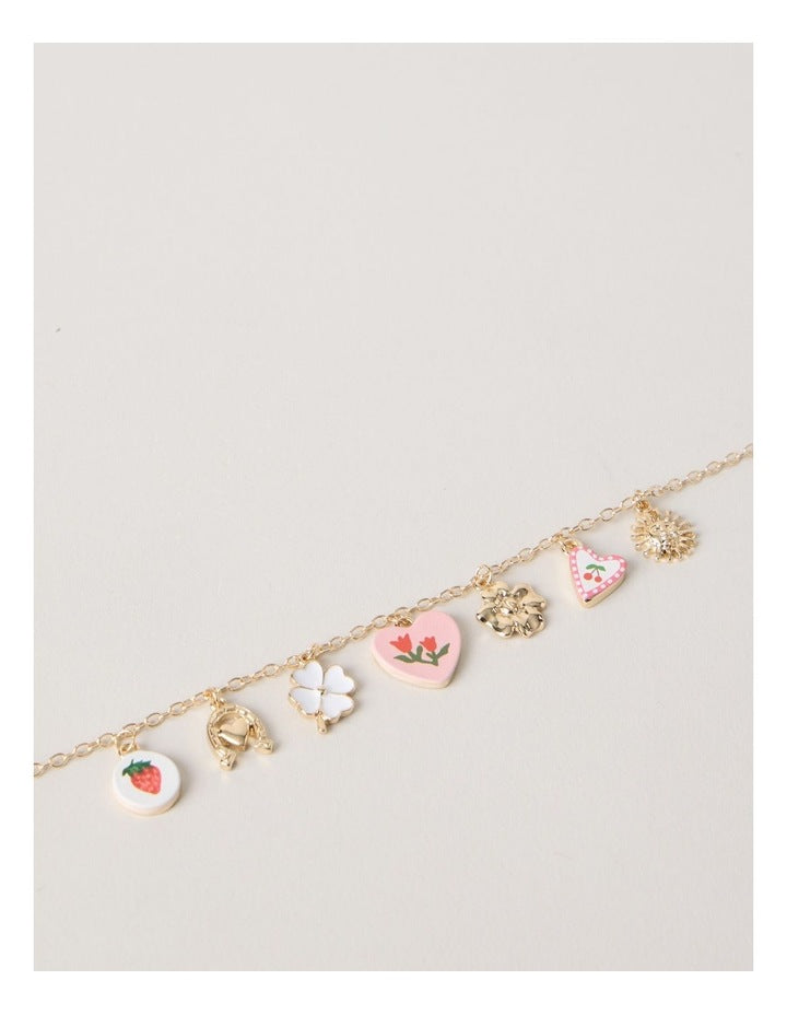 Charm Necklace in Gold