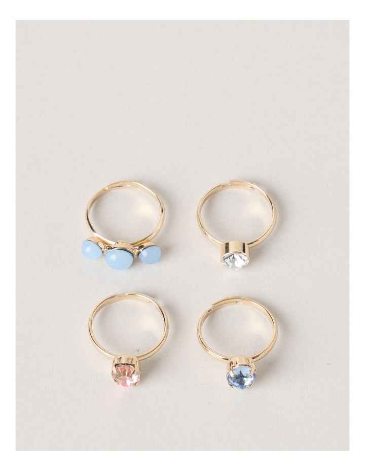 4 Pack Ring Set in Gold