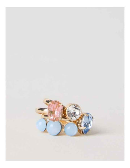 4 Pack Ring Set in Gold