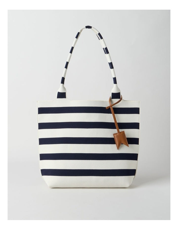 Vaucluse Tote Bag in Navy Stripe