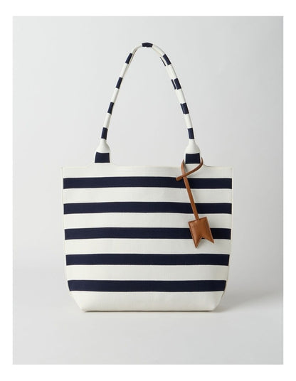 Vaucluse Tote Bag in Navy Stripe