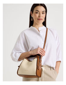 Bondi Crossbody Bag in Natural and Tan