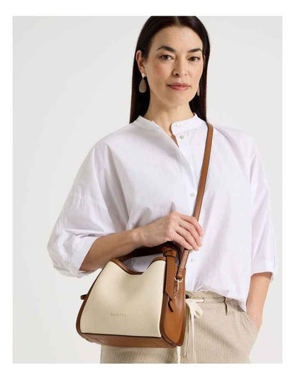 Bondi Crossbody Bag in Natural and Tan