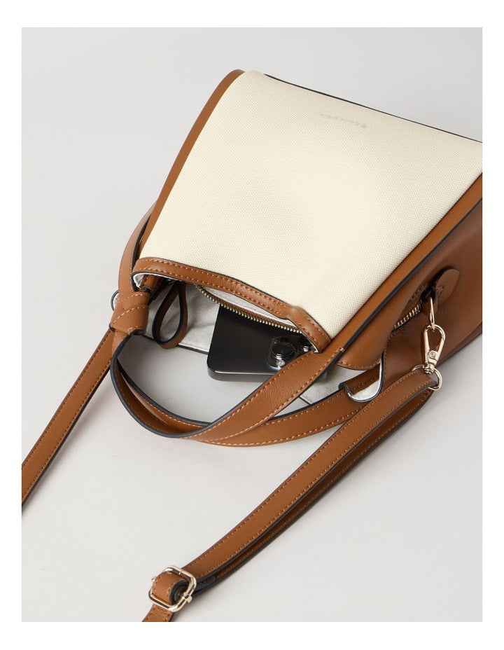 Bondi Crossbody Bag in Natural and Tan