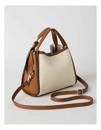 Bondi Crossbody Bag in Natural and Tan