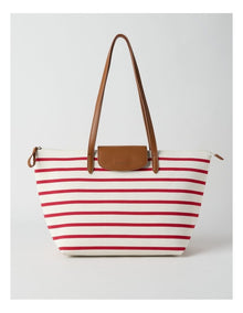 Bondi Tote Bag in Red Stripe
