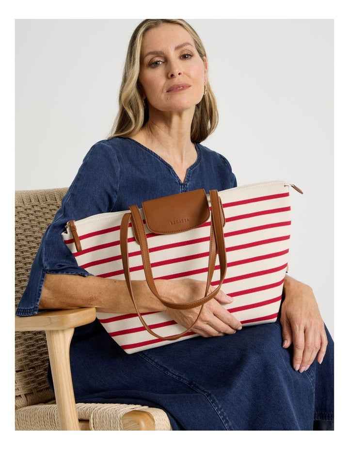 Bondi Tote Bag in Red Stripe