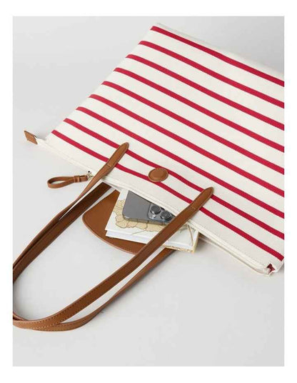 Bondi Tote Bag in Red Stripe